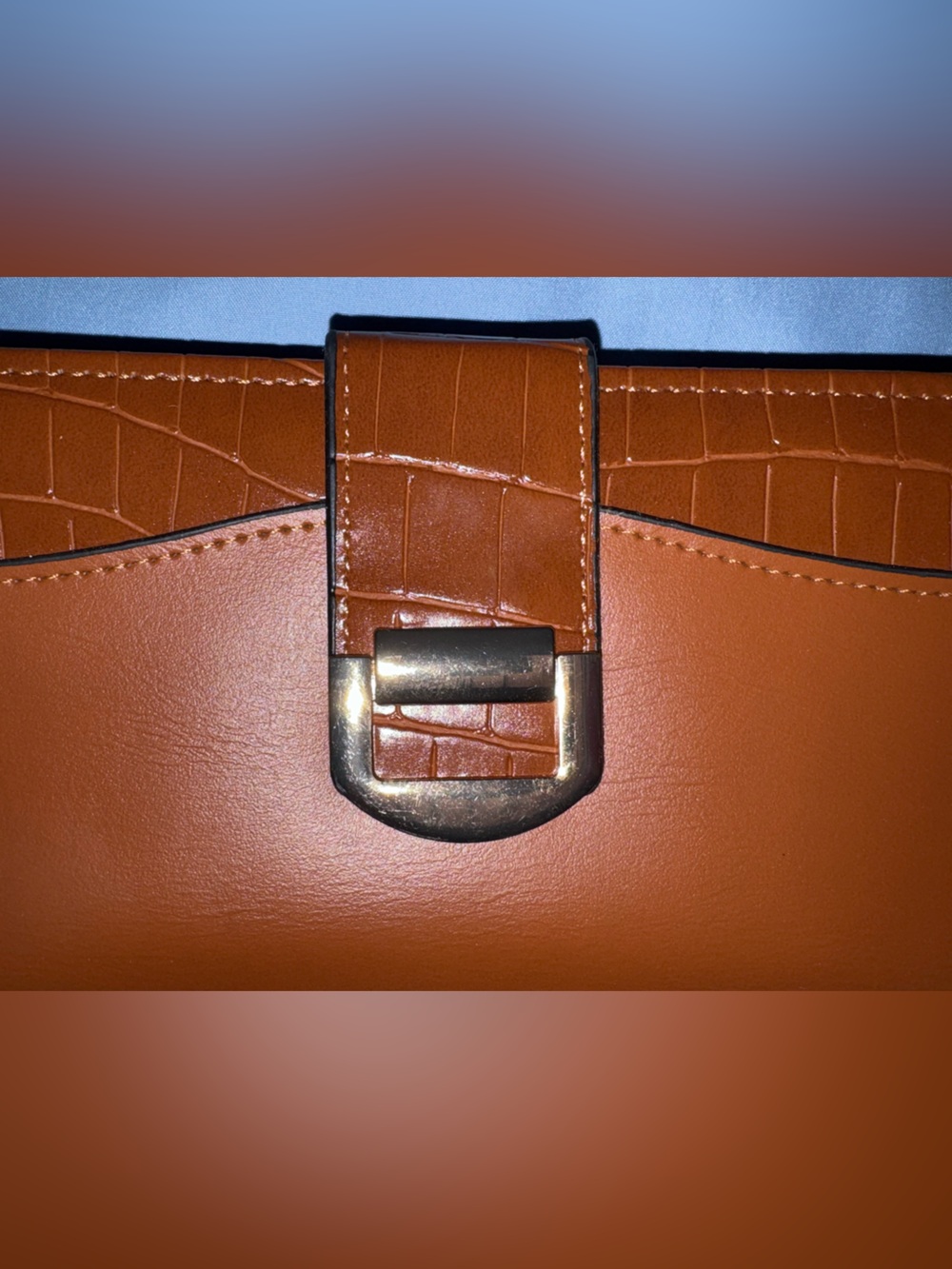 Tan Faux Leather Buckle Wallet - Picture 3 of 9
